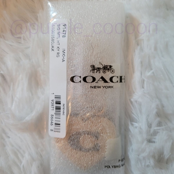 Coach Signature Hearts Key Ring - Picture 2 of 2